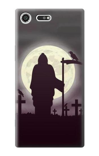 S3262 Grim Reaper Night Moon Cemetery Case Cover Custodia per Sony Xperia XZ Premium