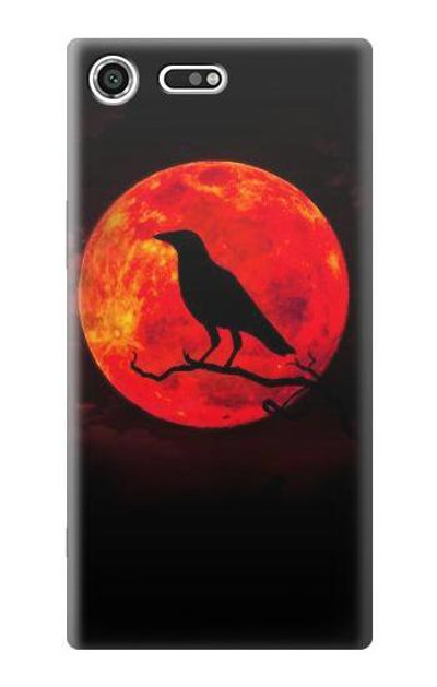 S3328 Crow Red Moon Case Cover Custodia per Sony Xperia XZ Premium