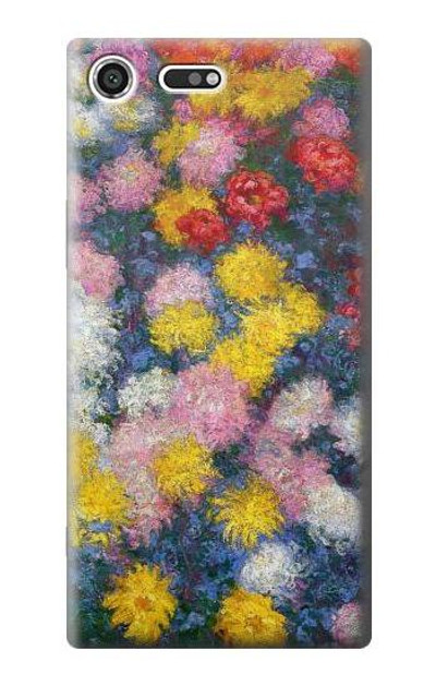S3342 Claude Monet Chrysanthemums Case Cover Custodia per Sony Xperia XZ Premium