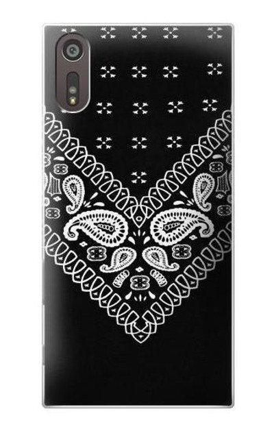 S3363 Bandana Black Pattern Case Cover Custodia per Sony Xperia XZ