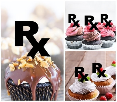 TA0687 Rx Pharmacy Symbol Acrilico Cupcake Topper Torte e Muffin per Matrimonio Compleanno Festa Decorazione 10 pezzi