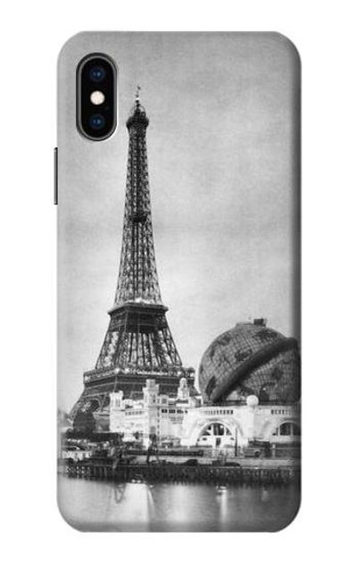 S2350 Old Paris Eiffel Tower Case Cover Custodia per iPhone X, iPhone XS