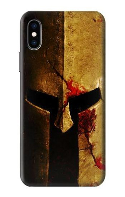 S2439 Warrior Spartan Helmet Case Cover Custodia per iPhone X, iPhone XS