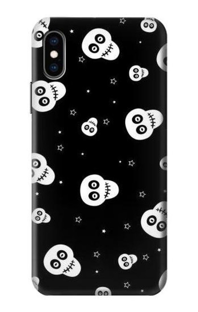 S3261 Smile Skull Halloween Pattern Case Cover Custodia per iPhone X, iPhone XS