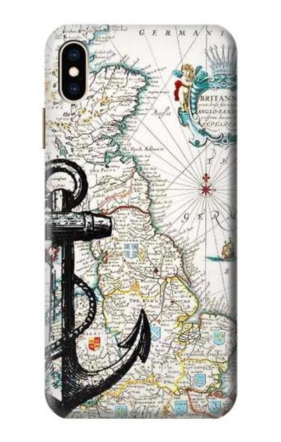 S1962 Nautical Chart Case Cover Custodia per iPhone XS Max