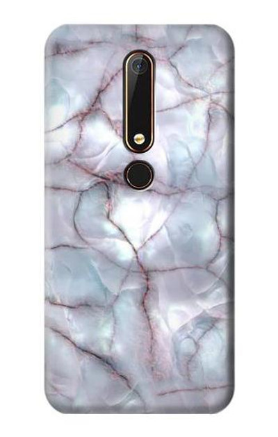 S2316 Dark Blue Marble Texture Graphic Print Case Cover Custodia per Nokia 6.1, Nokia 6 2018