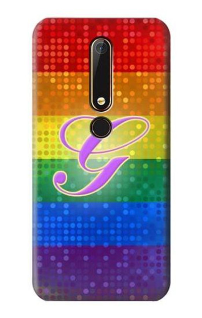 S2899 Rainbow LGBT Gay Pride Flag Case Cover Custodia per Nokia 6.1, Nokia 6 2018