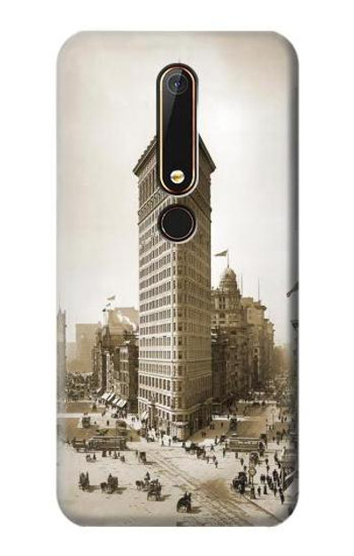 S3046 Old New York Flatiron Building Case Cover Custodia per Nokia 6.1, Nokia 6 2018