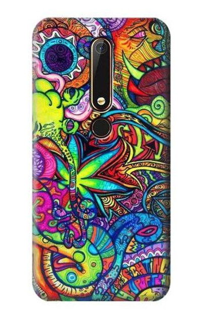 S3255 Colorful Art Pattern Case Cover Custodia per Nokia 6.1, Nokia 6 2018