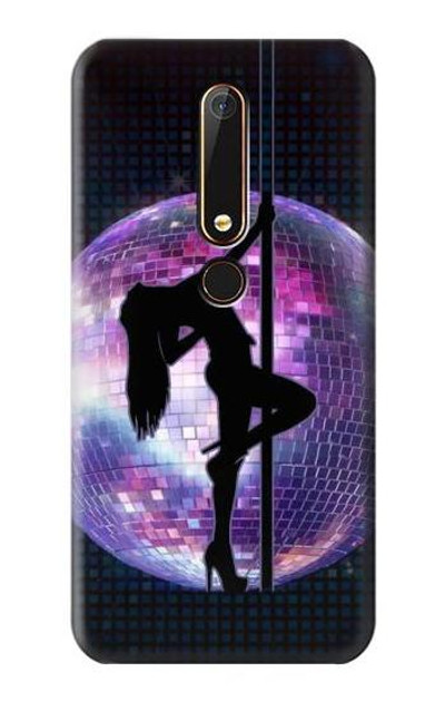 S3284 Sexy Girl Disco Pole Dance Case Cover Custodia per Nokia 6.1, Nokia 6 2018