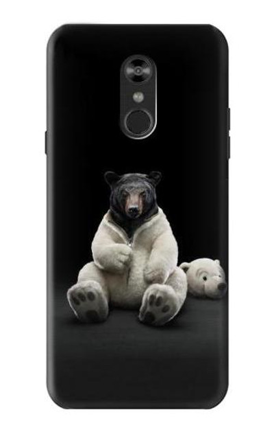 S0878 Black Bear Case Cover Custodia per LG Q Stylo 4, LG Q Stylus