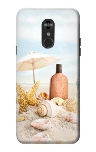 S1425 Seashells on The Beach Case Cover Custodia per LG Q Stylo 4, LG Q Stylus