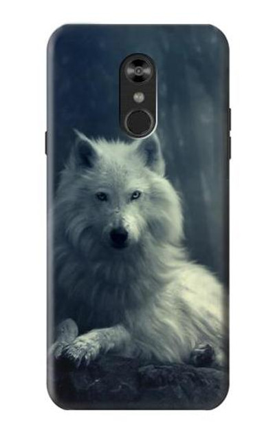 S1516 White Wolf Case Cover Custodia per LG Q Stylo 4, LG Q Stylus