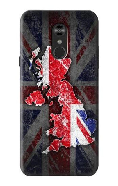 S2936 UK British Flag Map Case Cover Custodia per LG Q Stylo 4, LG Q Stylus