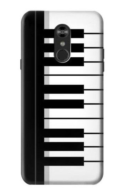 S3078 Black and White Piano Keyboard Case Cover Custodia per LG Q Stylo 4, LG Q Stylus