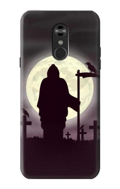 S3262 Grim Reaper Night Moon Cemetery Case Cover Custodia per LG Q Stylo 4, LG Q Stylus