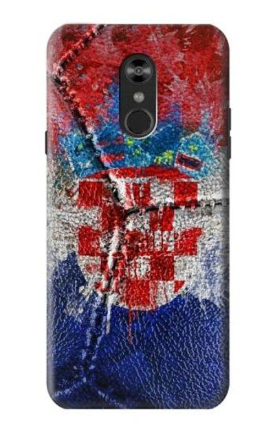 S3313 Croatia Flag Vintage Football Graphic Case Cover Custodia per LG Q Stylo 4, LG Q Stylus