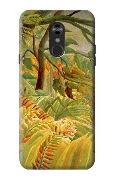 S3344 Henri Rousseau Tiger in a Tropical Storm Case Cover Custodia per LG Q Stylo 4, LG Q Stylus