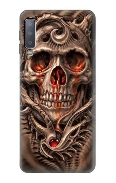 S1675 Skull Blood Tattoo Case Cover Custodia per Samsung Galaxy A7 (2018)