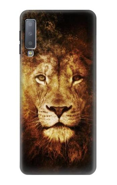 S3182 Lion Case Cover Custodia per Samsung Galaxy A7 (2018)