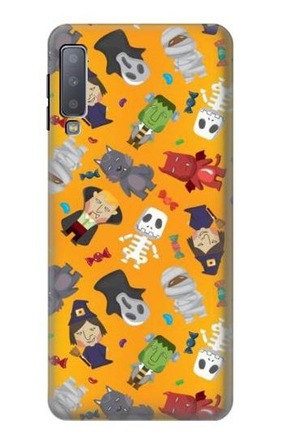 S3275 Cute Halloween Cartoon Pattern Case Cover Custodia per Samsung Galaxy A7 (2018)