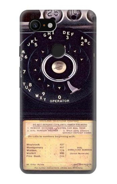 S0086 Payphone Vintage Case Cover Custodia per Google Pixel 3