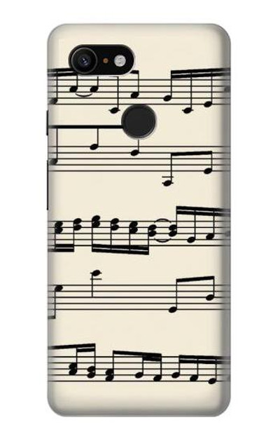 S3082 Music Sheet Case Cover Custodia per Google Pixel 3