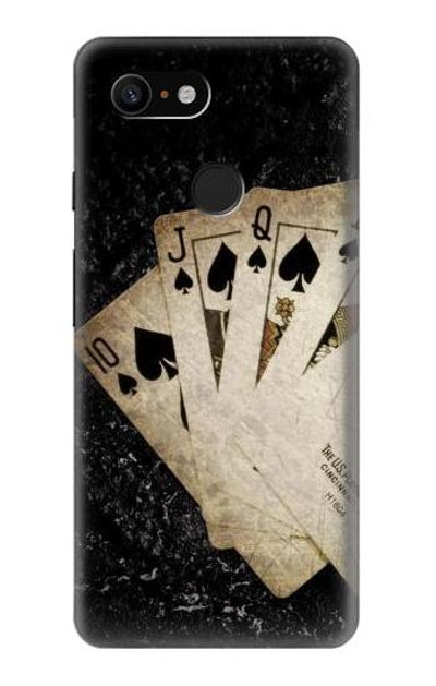 S3231 Vintage Royal Straight Flush Cards Case Cover Custodia per Google Pixel 3