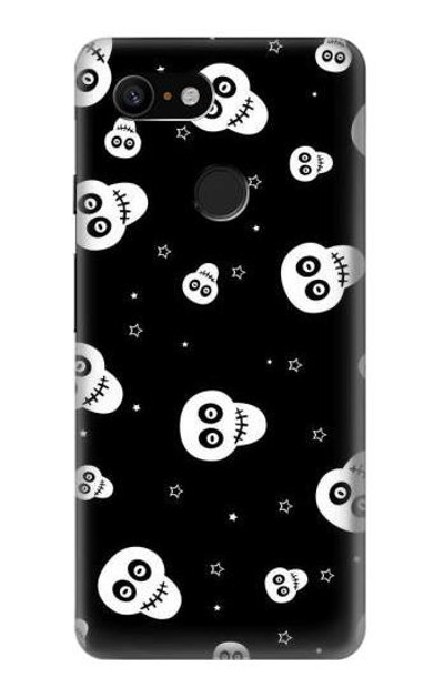 S3261 Smile Skull Halloween Pattern Case Cover Custodia per Google Pixel 3