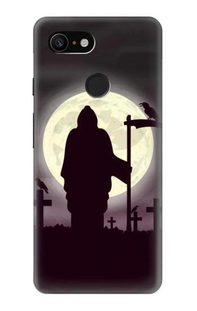 S3262 Grim Reaper Night Moon Cemetery Case Cover Custodia per Google Pixel 3