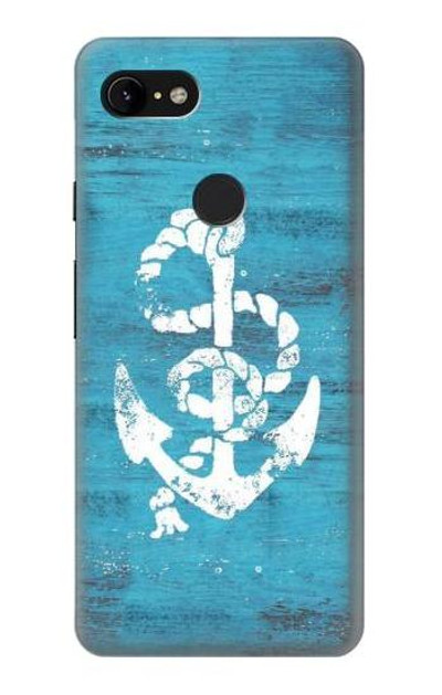 S3053 Marine Anchor Blue Case Cover Custodia per Google Pixel 3 XL