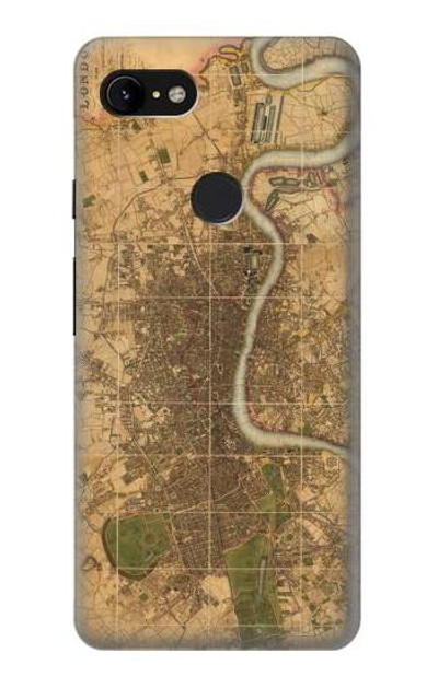 S3230 Vintage Map of London Case Cover Custodia per Google Pixel 3 XL