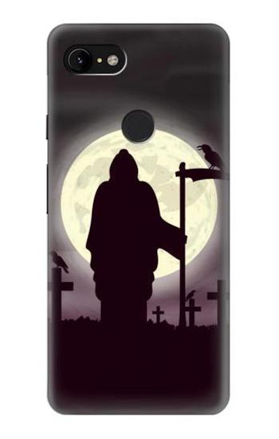 S3262 Grim Reaper Night Moon Cemetery Case Cover Custodia per Google Pixel 3 XL