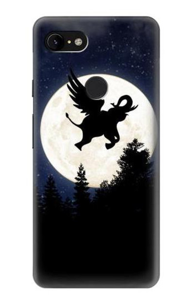 S3323 Flying Elephant Full Moon Night Case Cover Custodia per Google Pixel 3 XL