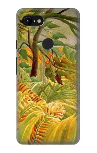 S3344 Henri Rousseau Tiger in a Tropical Storm Case Cover Custodia per Google Pixel 3 XL