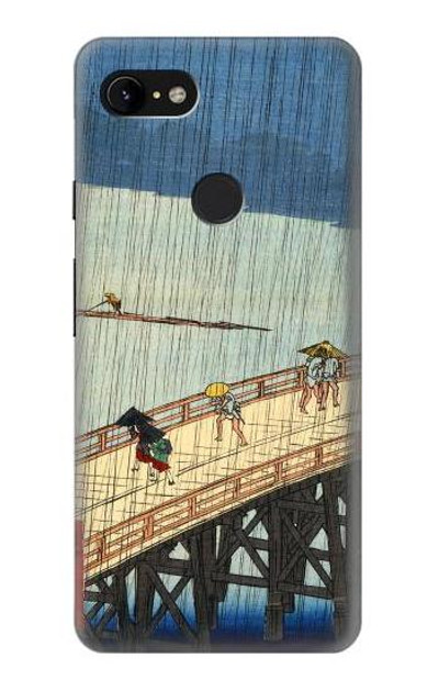 S3347 Utagawa Hiroshige Sudden shower Case Cover Custodia per Google Pixel 3 XL