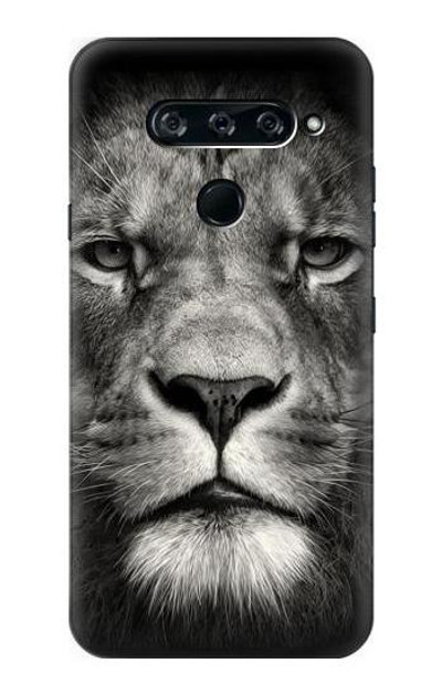 S1352 Lion Face Case Cover Custodia per LG V40, LG V40 ThinQ