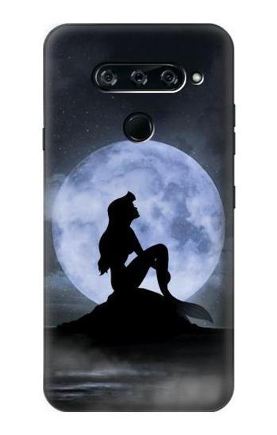 S2668 Mermaid Silhouette Moon Night Case Cover Custodia per LG V40, LG V40 ThinQ