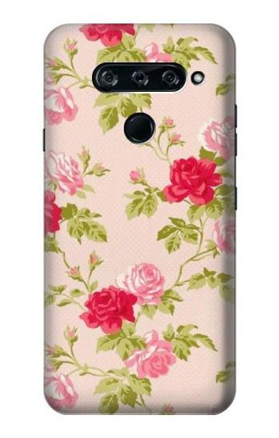 S3037 Pretty Rose Cottage Flora Case Cover Custodia per LG V40, LG V40 ThinQ