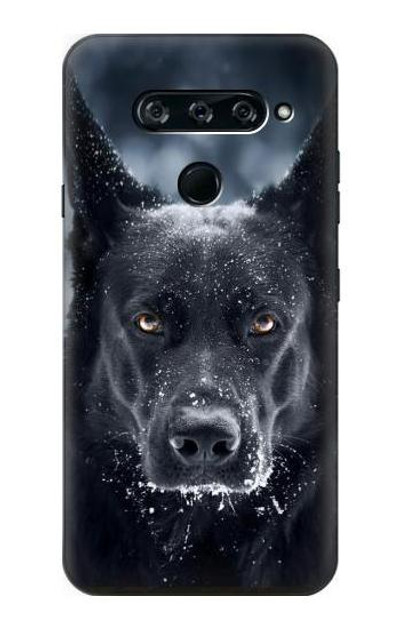 S3168 German Shepherd Black Dog Case Cover Custodia per LG V40, LG V40 ThinQ