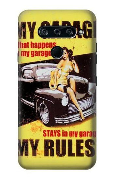 S3198 My Garage Pinup Girl Case Cover Custodia per LG V40, LG V40 ThinQ