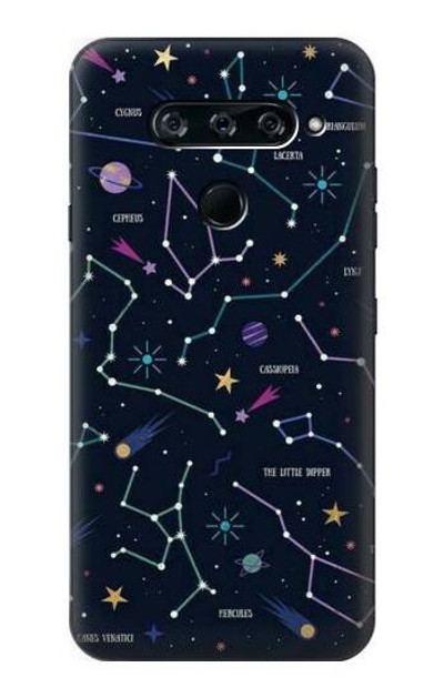 S3220 Star Map Zodiac Constellations Case Cover Custodia per LG V40, LG V40 ThinQ