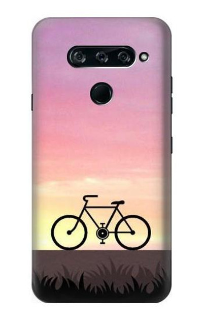 S3252 Bicycle Sunset Case Cover Custodia per LG V40, LG V40 ThinQ