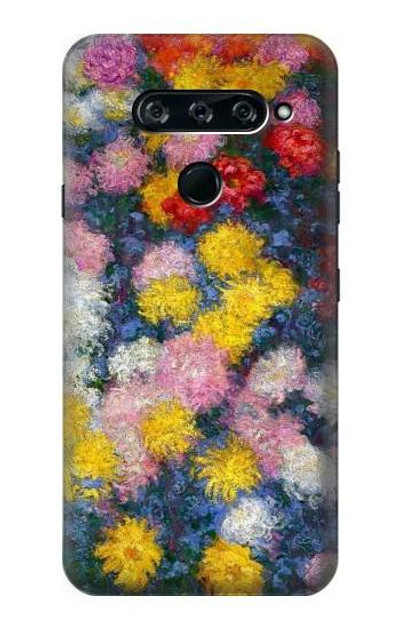 S3342 Claude Monet Chrysanthemums Case Cover Custodia per LG V40, LG V40 ThinQ