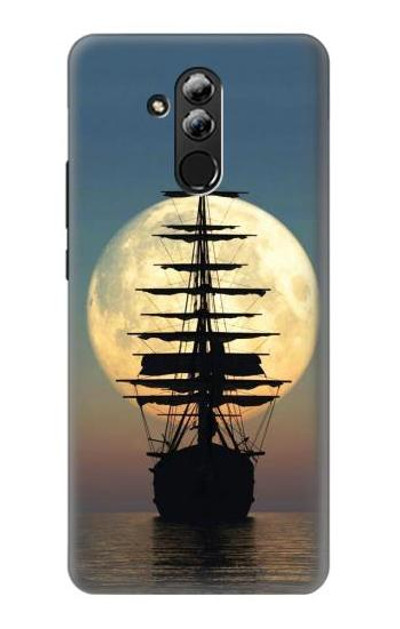 S2897 Pirate Ship Moon Night Case Cover Custodia per Huawei Mate 20 lite