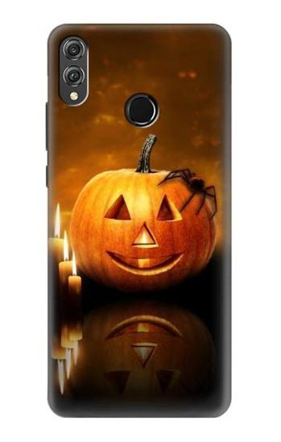 S1083 Pumpkin Spider Candles Halloween Case Cover Custodia per Huawei Honor 8X