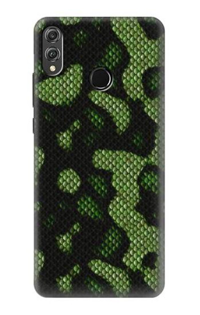 S2877 Green Snake Skin Graphic Printed Case Cover Custodia per Huawei Honor 8X