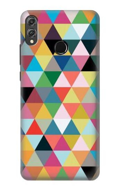 S3049 Triangles Vibrant Colors Case Cover Custodia per Huawei Honor 8X
