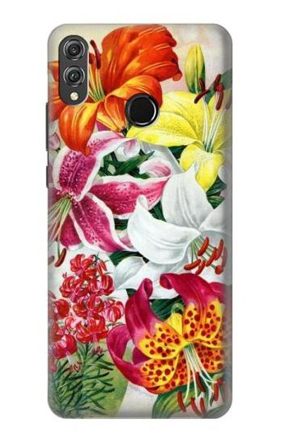 S3205 Retro Art Flowers Case Cover Custodia per Huawei Honor 8X