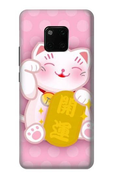 S3025 Pink Maneki Neko Lucky Cat Case Cover Custodia per Huawei Mate 20 Pro